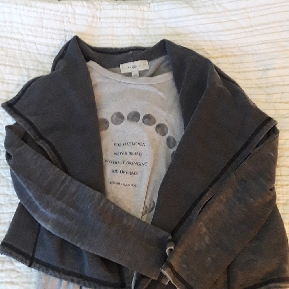 Lucky Lotus Burnout Loose Lapel Jacket
